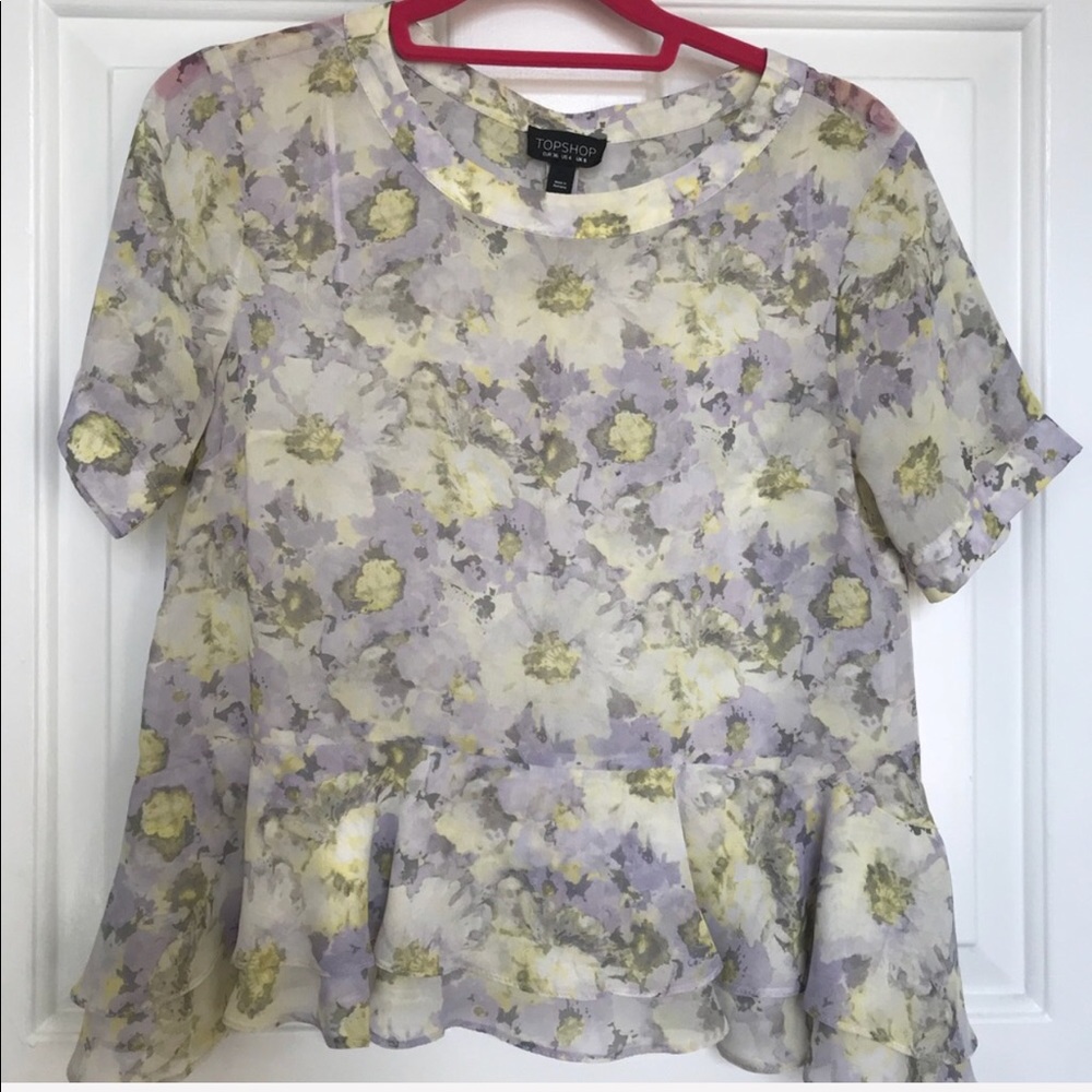 ✨ Cropped Floral Peplum Blouse ✨